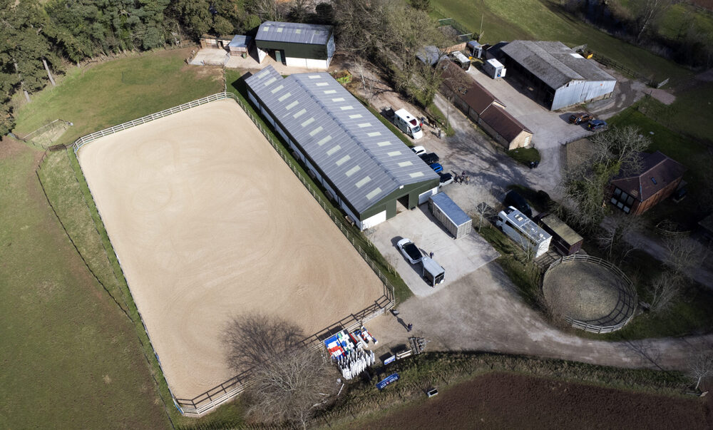 Aerial view of Jaxby Equine